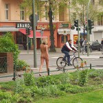 At a small park in the middle of the city