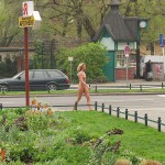 At a small park in the middle of the city