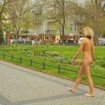 At a small park in the middle of the city