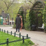 At a small park in the middle of the city