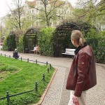 At a small park in the middle of the city