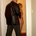 In an elegant restaurant bar