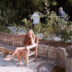 In a botanical garden and the park