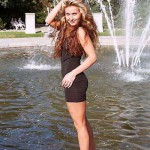 In a botanical garden and the park