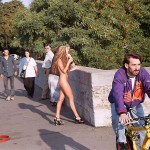 At one end of a railway bridge