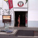 On the street and in a beverage shop