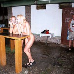 In a small street side cafe