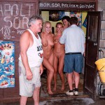 In a small street side cafe