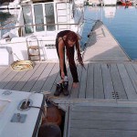 At a marina and on the street