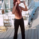 At a marina and on the street