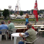 In a yachting club and on a yacht