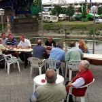 In a yachting club and on a yacht