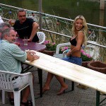 In a yachting club and on a yacht