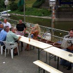 In a yachting club and on a yacht