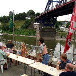 In a yachting club and on a yacht