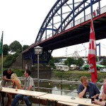 In a yachting club and on a yacht