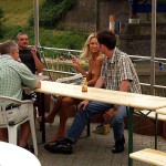 In a yachting club and on a yacht