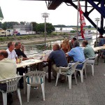 In a yachting club and on a yacht