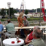 In a yachting club and on a yacht