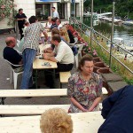 In a yachting club and on a yacht