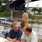 In a yachting club and on a yacht