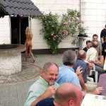 In a yachting club and on a yacht