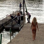 In a yachting club and on a yacht