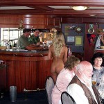 In a yachting club and on a yacht