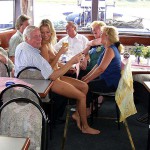 In a yachting club and on a yacht