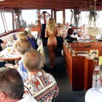 In a yachting club and on a yacht