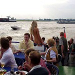 In a yachting club and on a yacht