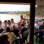 In a yachting club and on a yacht