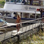 In a yachting club and on a yacht