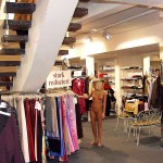 In a clothing store and the shop