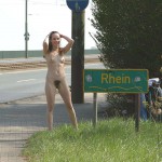 On a street and a bus parking