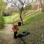 On a shopping street