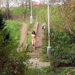 On a shopping street