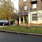 On a shopping street