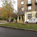 On a shopping street