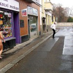 In a drugstore and later