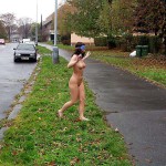 At the roadside blindfolded