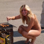 At a barbecue