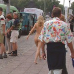 At some souvenir booths