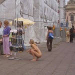 At some souvenir booths