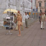 At some souvenir booths