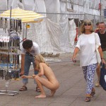 At some souvenir booths