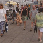 At some souvenir booths