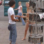 At some souvenir booths