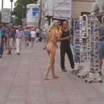 At some souvenir booths