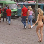 At some souvenir booths